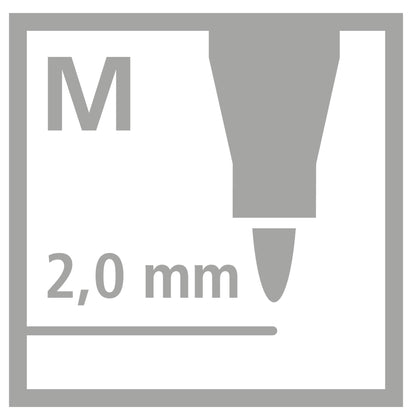 Pennarello - STABILO power - Punta Media - Astuccio da 30 - Colori assortiti (25572462)