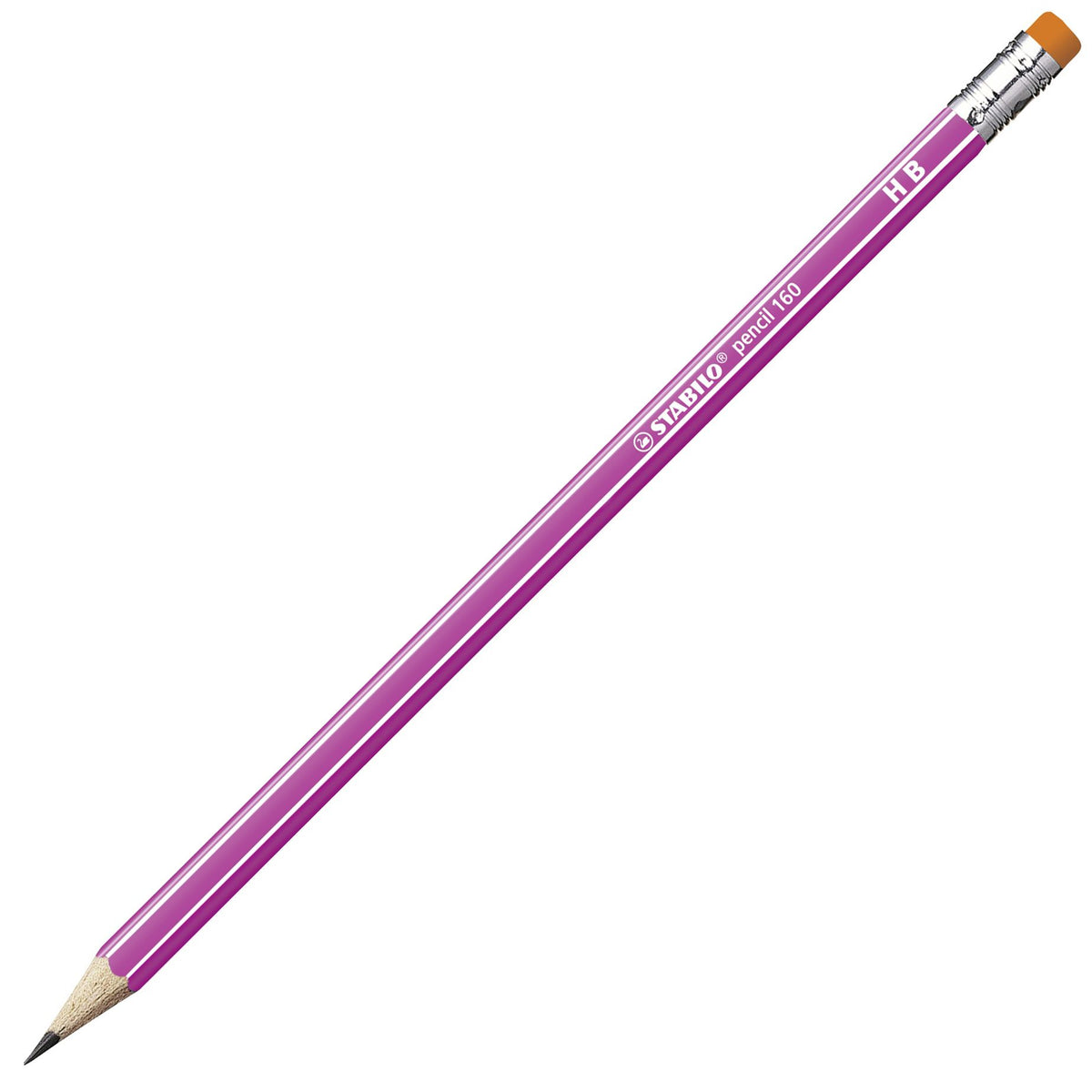 Matita in grafite - STABILO Pencil 160 con gommino - Rosa - Gradazione HB (25545206)