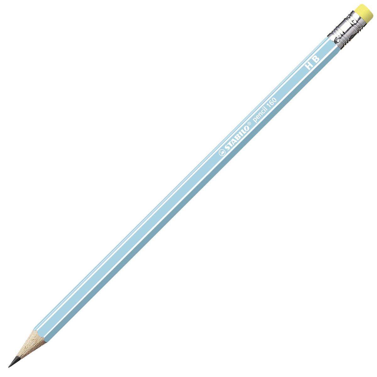 Matita in grafite - STABILO Pencil 160 con gommino - Blu - Gradazione HB (25545196)