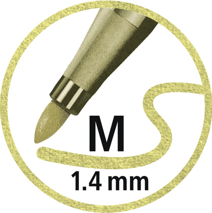 Pennarello Premium Metallizzato - STABILO Pen 68 metallic - Scatola in Metallo da 6 - con 5 colori assoriti (25577350)