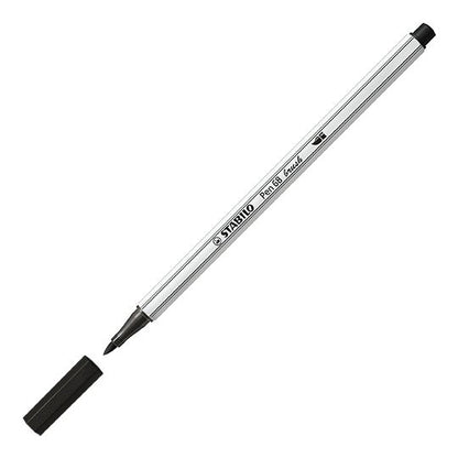 Pennarello Premium con punta a pennello - STABILO Pen 68 brush - Scatola in metallo da 15 - con 15 colori assortiti (25576561)