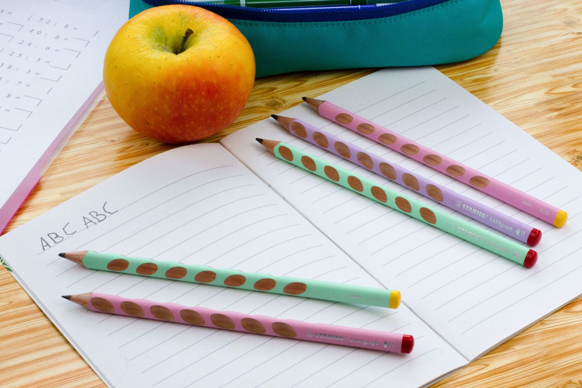 Matita Ergonomica triangolare - STABILO EASYgraph per Destrimani in Rosa Pastel - Gradazione HB (25545006)