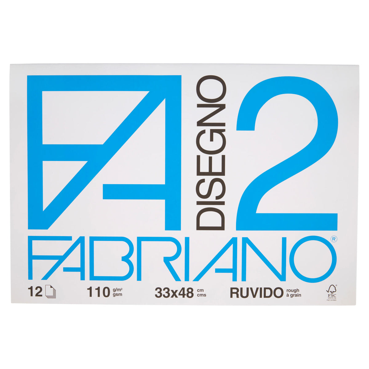 Fabriano Disegno FA/2 blocco 12 fogli 33x48 cm ruvido (25528402)