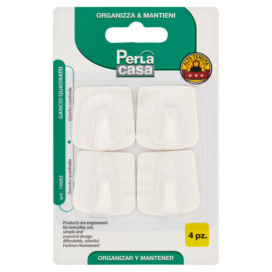PerLa casa Organizza & Mantieni Gancio Quadrato 4 pz (25578089)